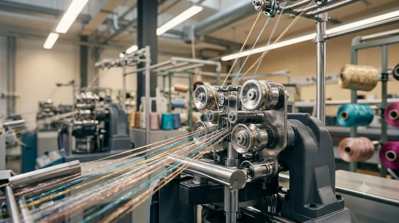 industrial-knitting-machine-metallic-yarn-production